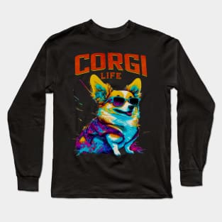 Cute Cool Corgi Life Dog Lover Long Sleeve T-Shirt